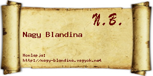 Nagy Blandina névjegykártya